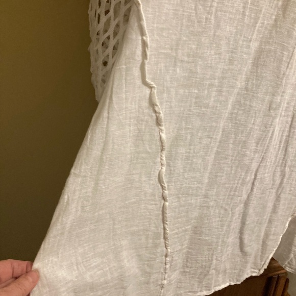 Elisa Cavaletti off White Boho Lace-Up Tunic with Multicolor Embroidery - Picture 7 of 13